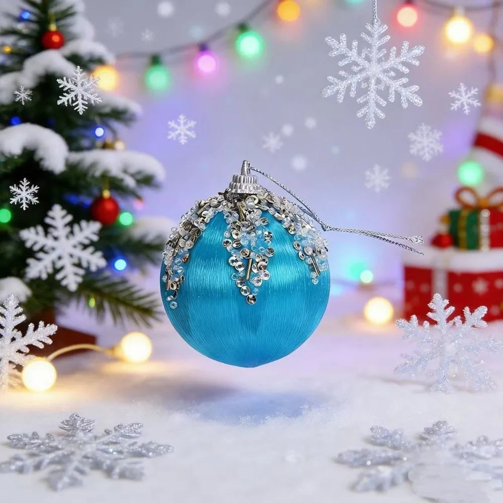 16-Pc Silk Christmas Ball Ornaments Set – 6cm Special-Shaped