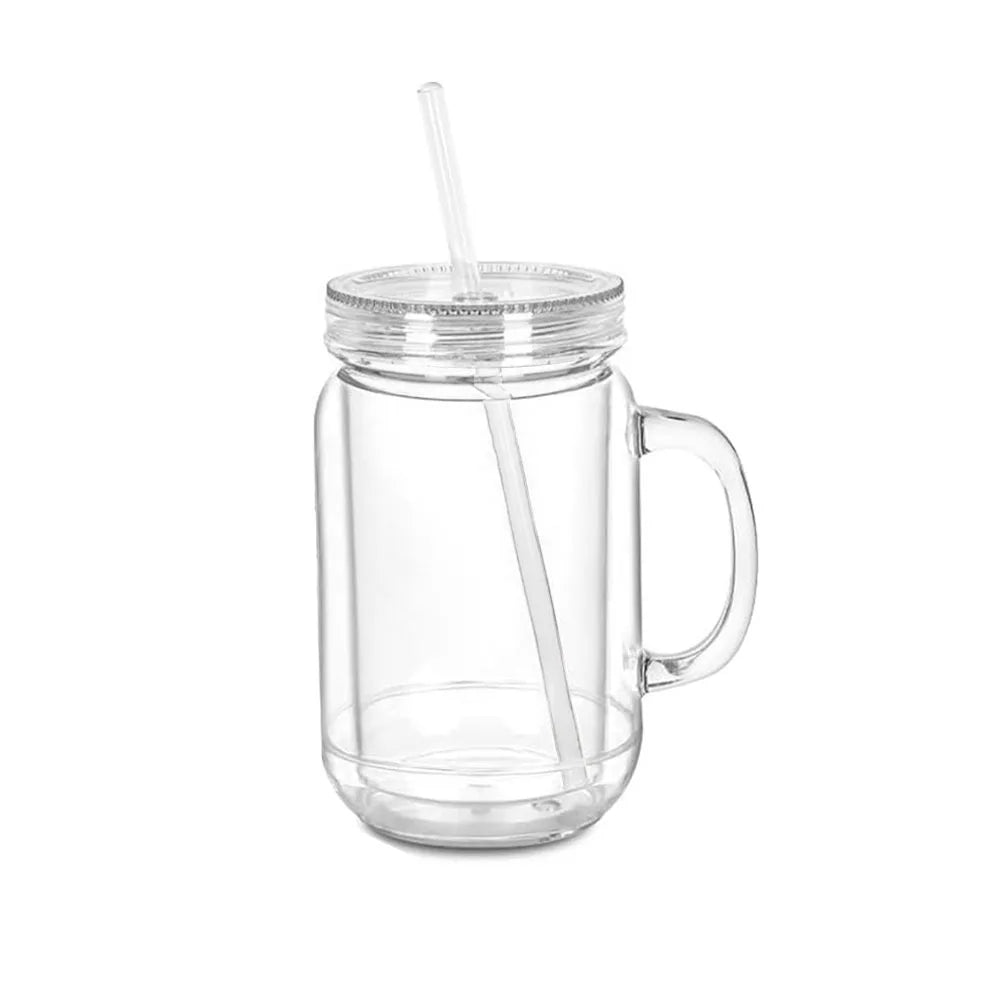 20 oz DIY Snow Globe Glitter Tumbler – BPA-Free Acrylic Cup