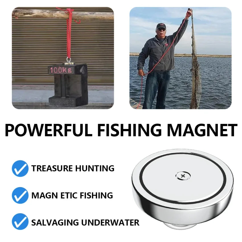 N52 Neodymium Fishing Magnet Heavy Duty D16–D42mm Countersunk