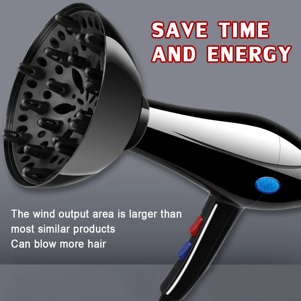 Universal Large Head Hair Diffuser for Curly Hair – Black