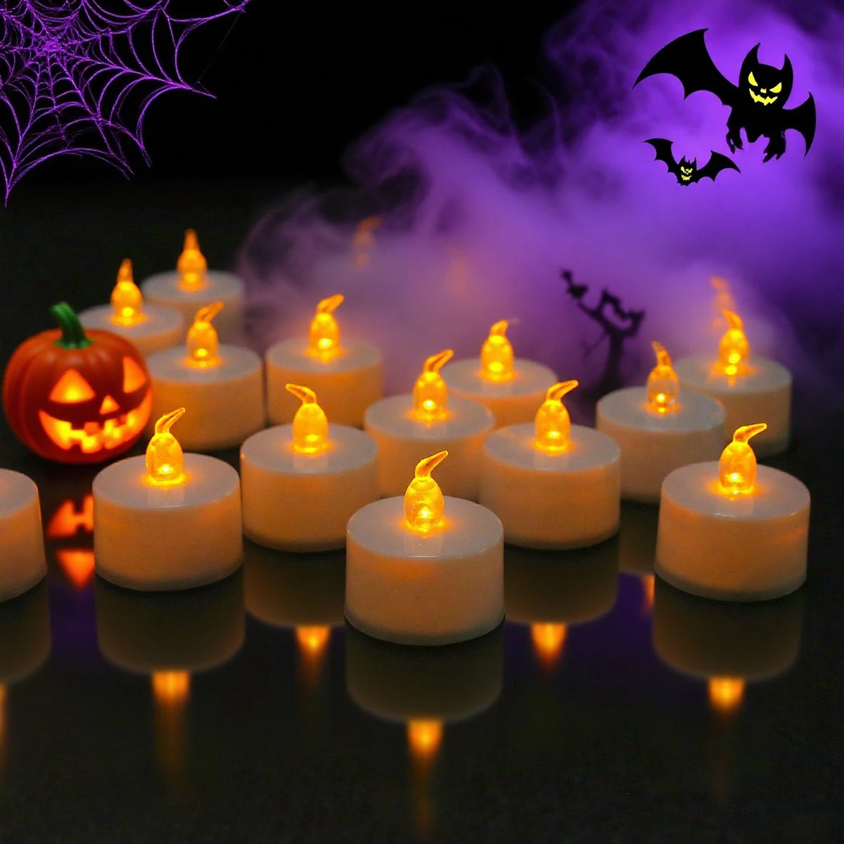 12-Pack Flameless LED Tea Light Candles | Battery Operated