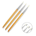 3-Pc Nail Art Liner Brush Set – Acrylic UV Gel Stripe Pens