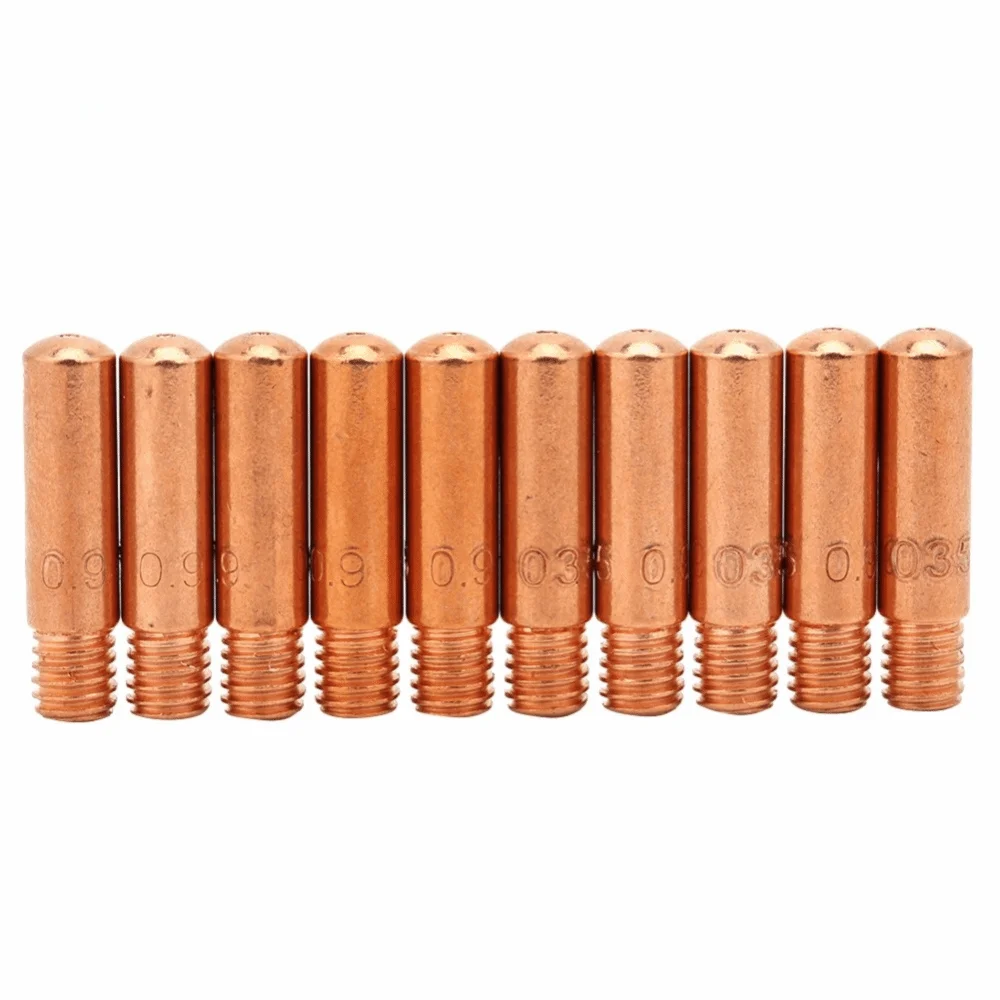 10-Pack Copper MIG Welding Contact Tips M6 Thread – 11-35