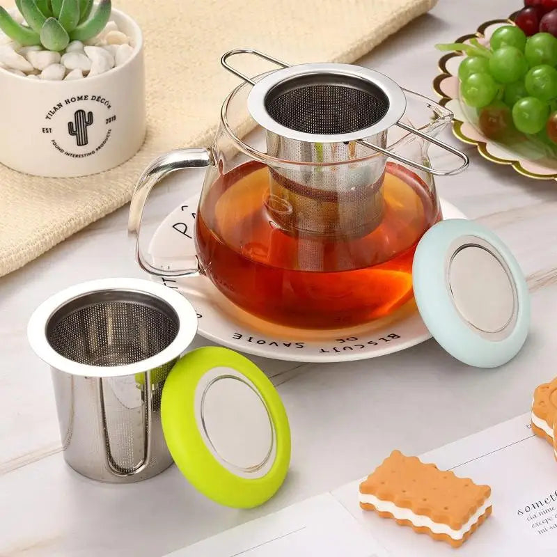Stainless Steel Mesh Tea Infuser with Lid – Loose Leaf Strainer