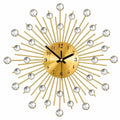 Diamond Rhinestone Metal Wall Clock – Silent Quartz Movement