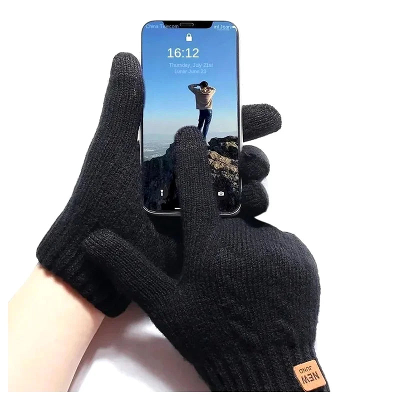 VIBE Touchscreen Winter Knit Gloves – Warm Plush Unisex