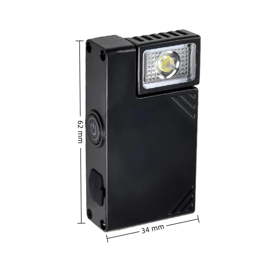 Mini USB Rechargeable Flashlight – Magnetic & Adjustable Angle