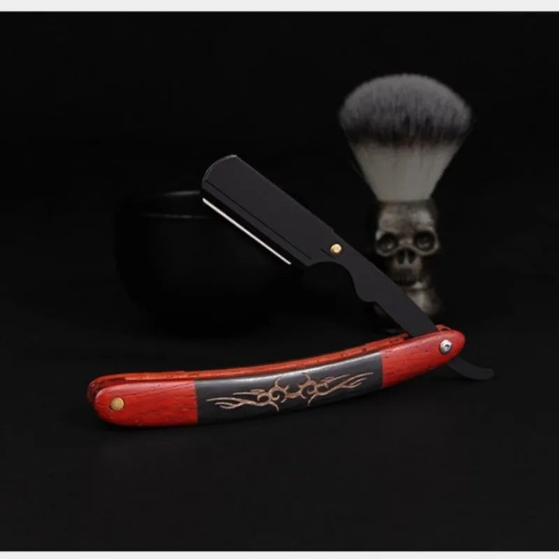 Men's Straight Edge Folding Barber Razor – Stainless Steel