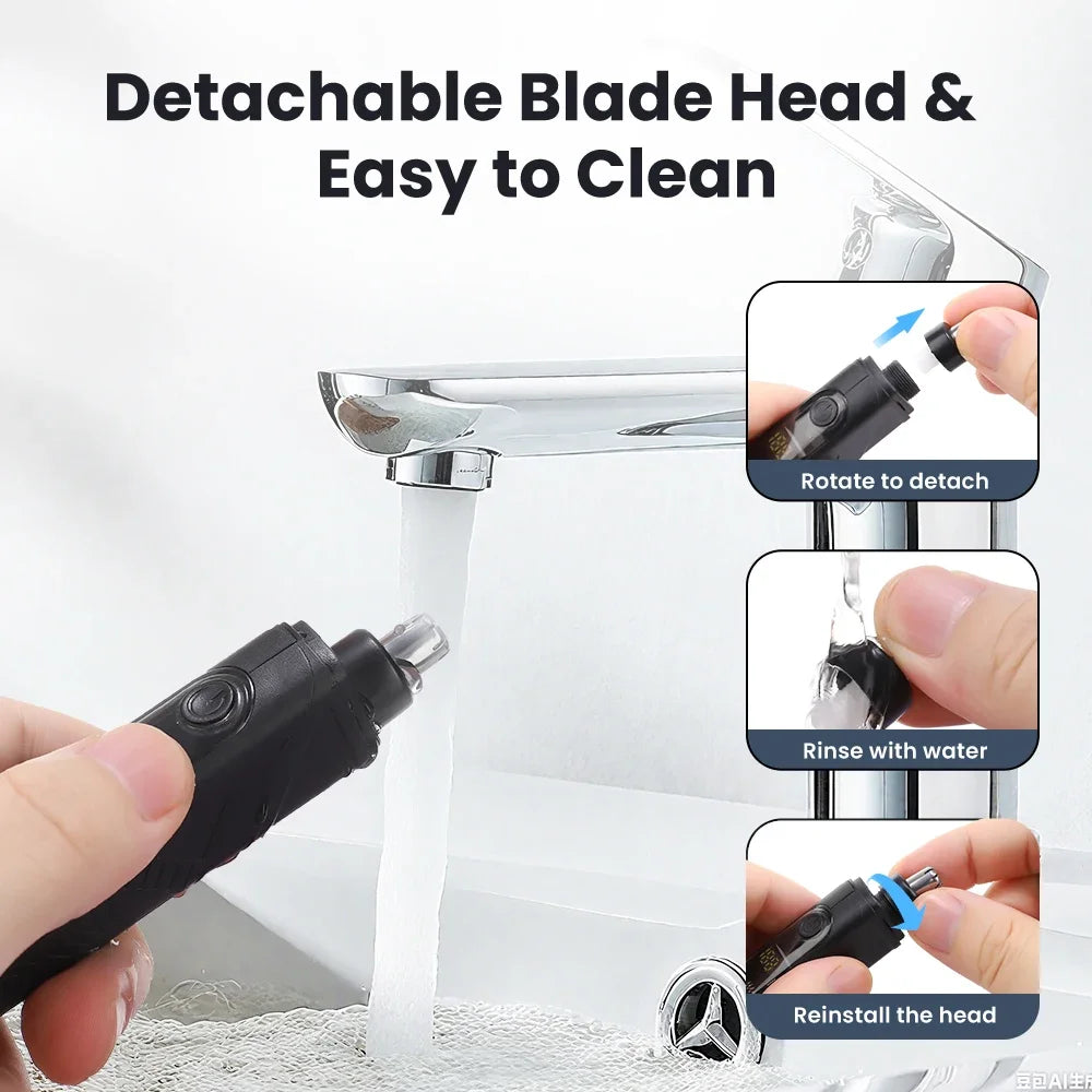 AFDEAL Electric Nose & Ear Trimmer 360° Blade Type-C