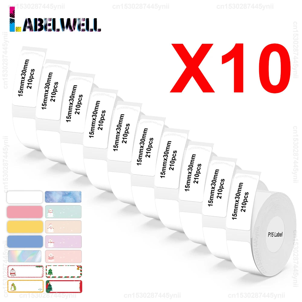 Labelwell P15 Thermal Label Tape 5/10PK – Marklife P15 P12 D30