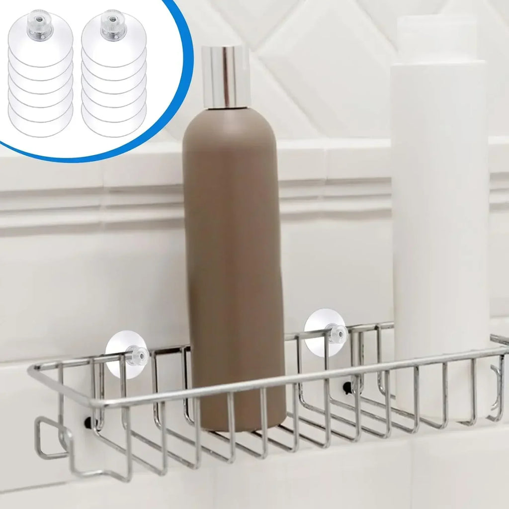 41mm PVC Suction Cup Hooks with Screw Nut – Clear Glass Holder