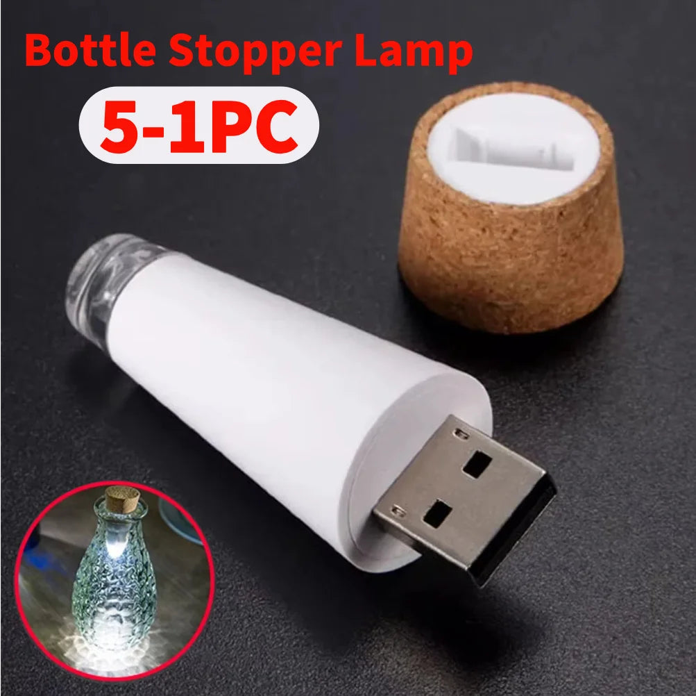 USB LED Wine Bottle Cork Light – Party & Wedding Décor