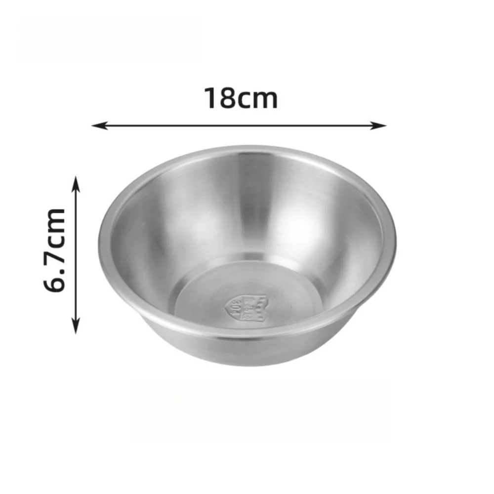 304 Stainless Steel Deep Serving Plate – Polished Round Dish