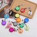 2-Pack Retractable Badge Holder Reel Clips with Key Ring