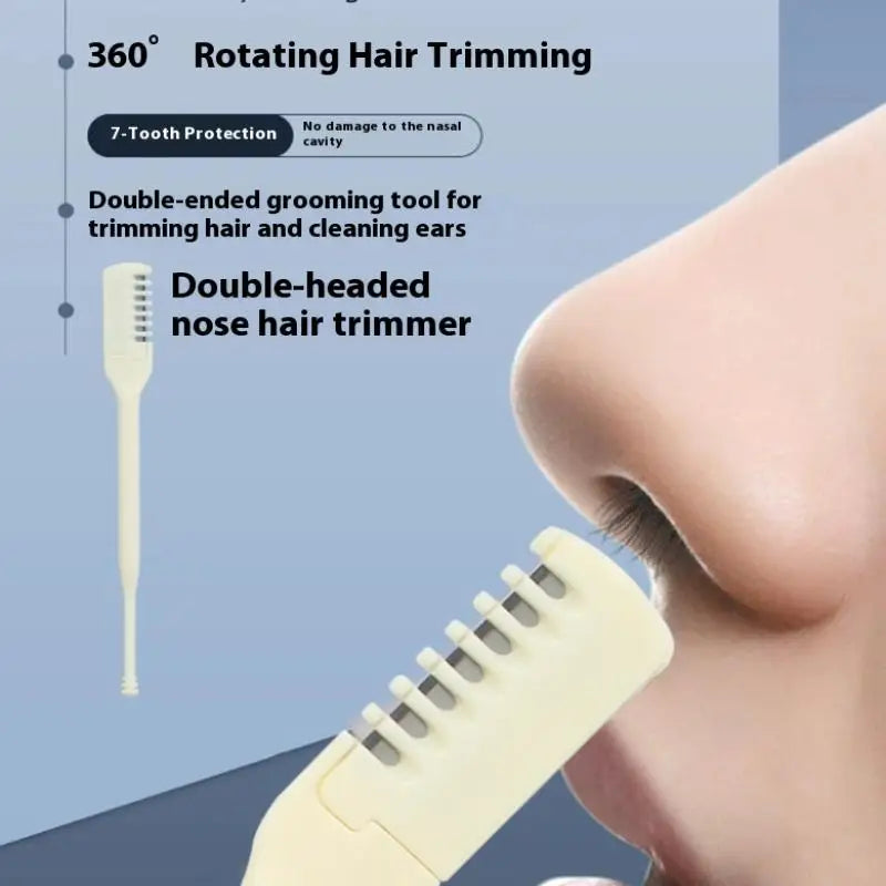 360° Manual Nose & Eyebrow Trimmer 2-in-1 | 5 or 10 Pack