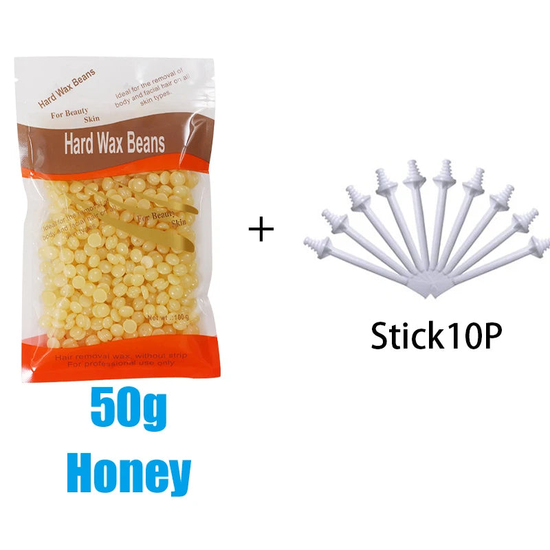 Nose Hair Wax Applicator Sticks & Beeswax Bean Set