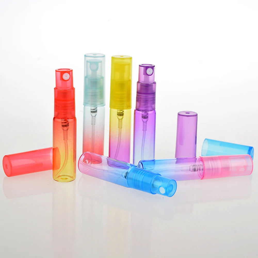 10-Pack Gradient Refillable Spray Bottles for Perfume & Makeup