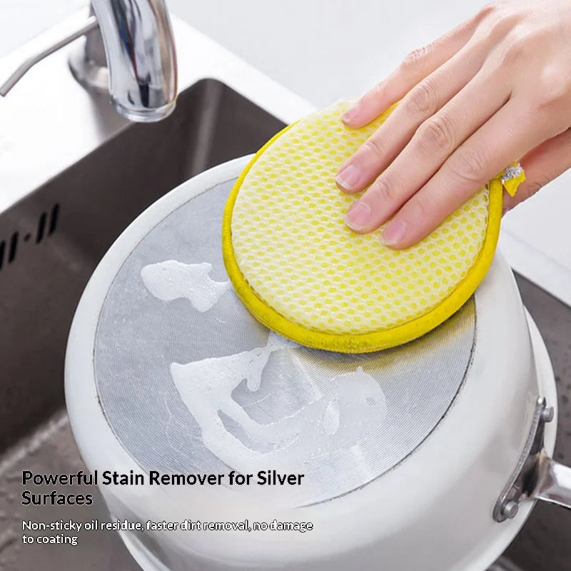 Double-Sided Kitchen Cleaning Sponge – Reusable Dish Pad