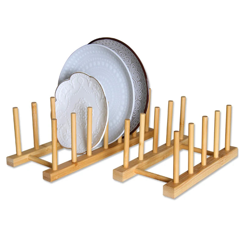 Wooden Plate Rack & Dish Drying Stand – Kitchen Organizer