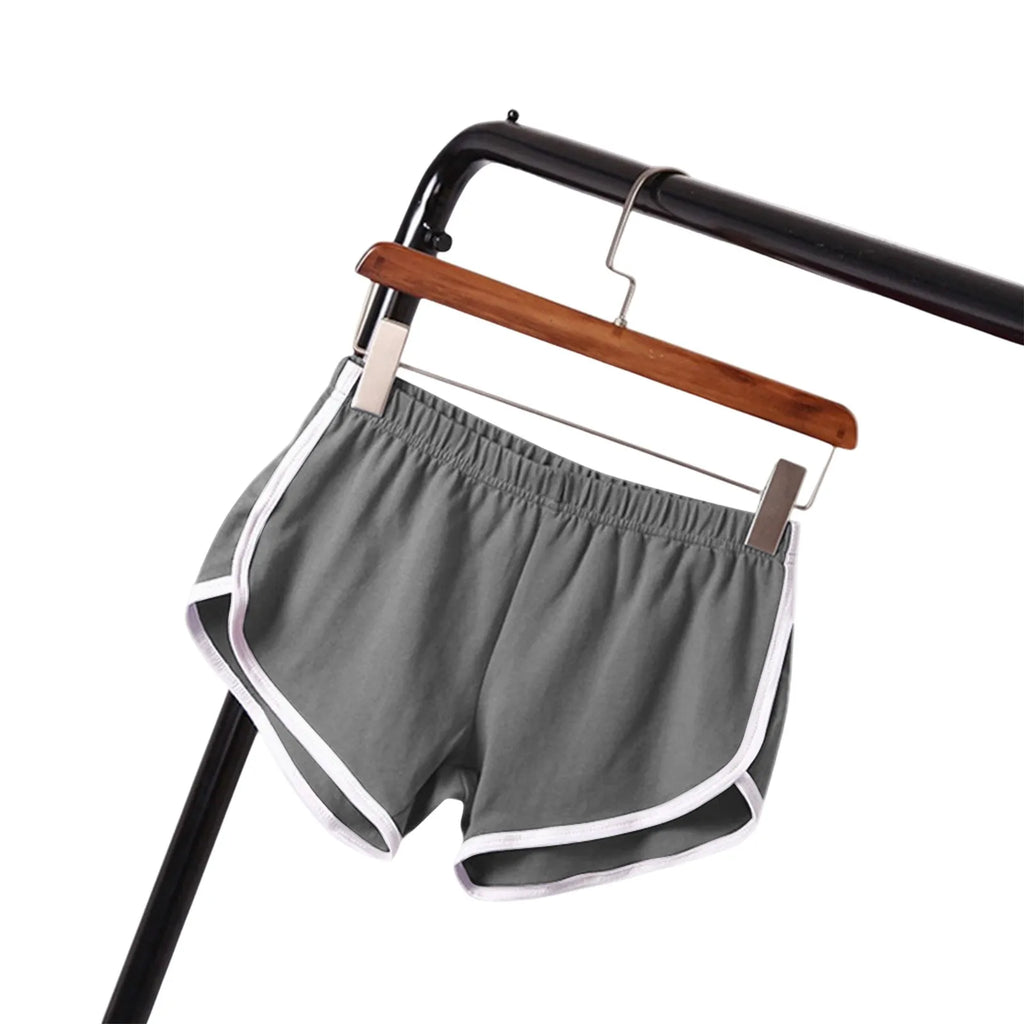 Women's Candy Color Sports Shorts – Elastic Waist Summer Casual