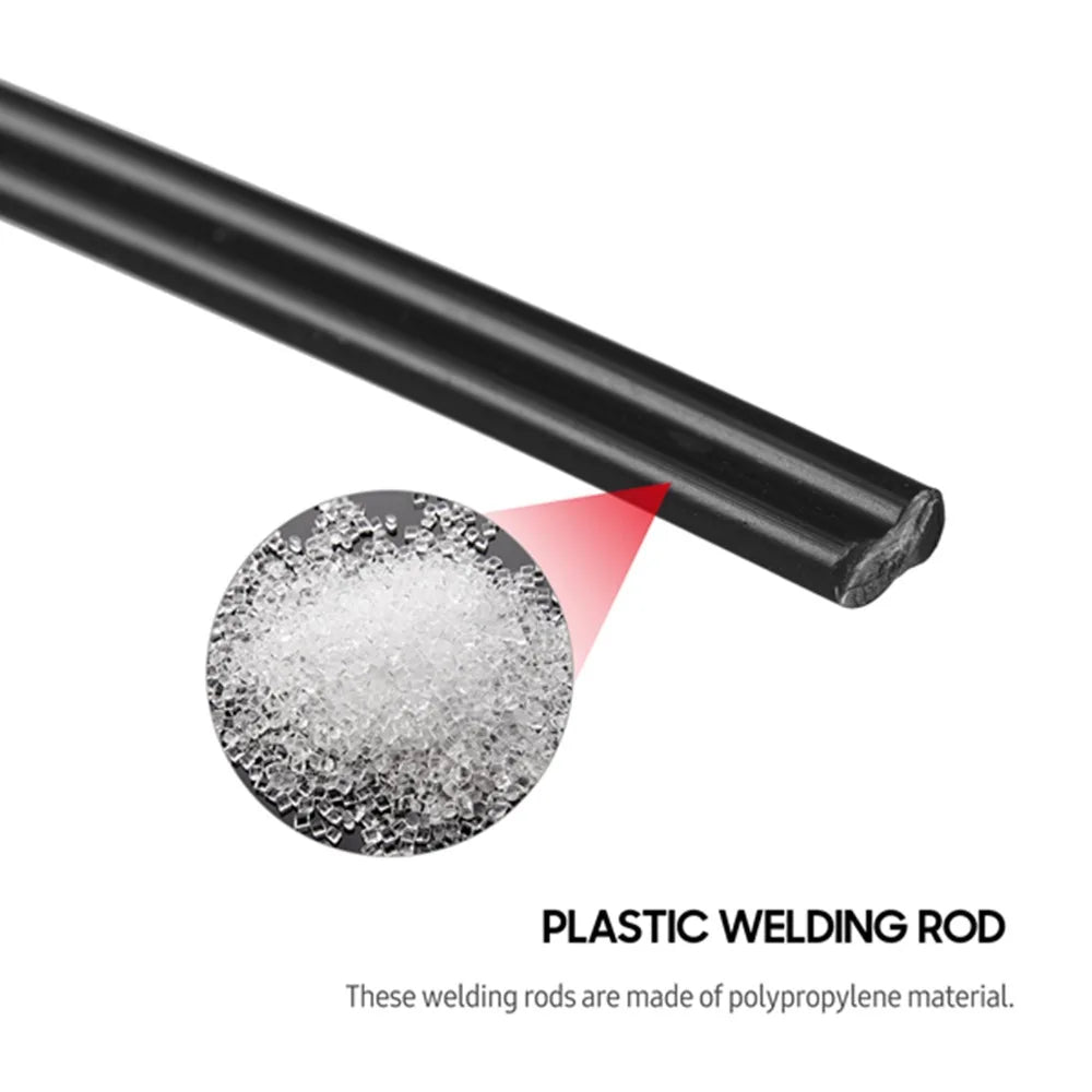 50PCS PP Plastic Welding Rods 25cm Black & White Polypropylene