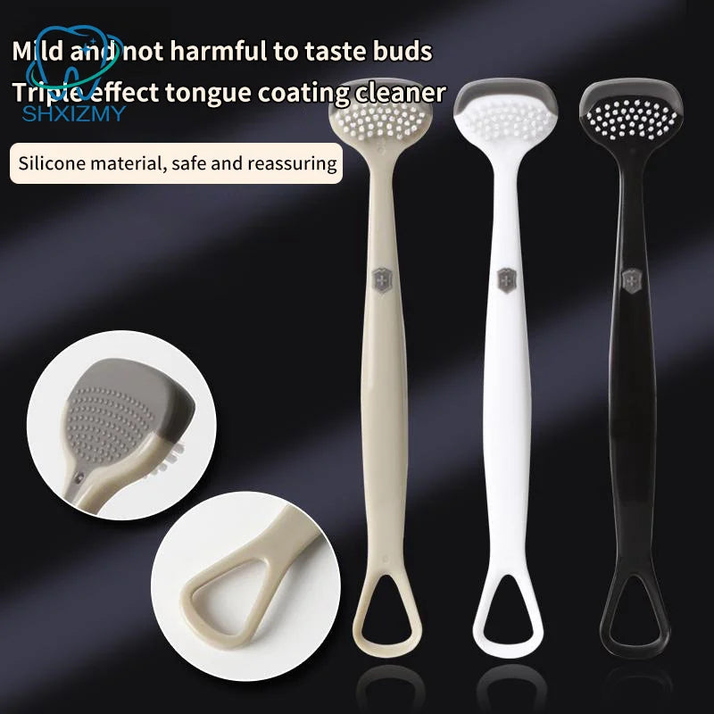 Triple Effect Tongue Scraper – Reusable Fresh Breath Tool