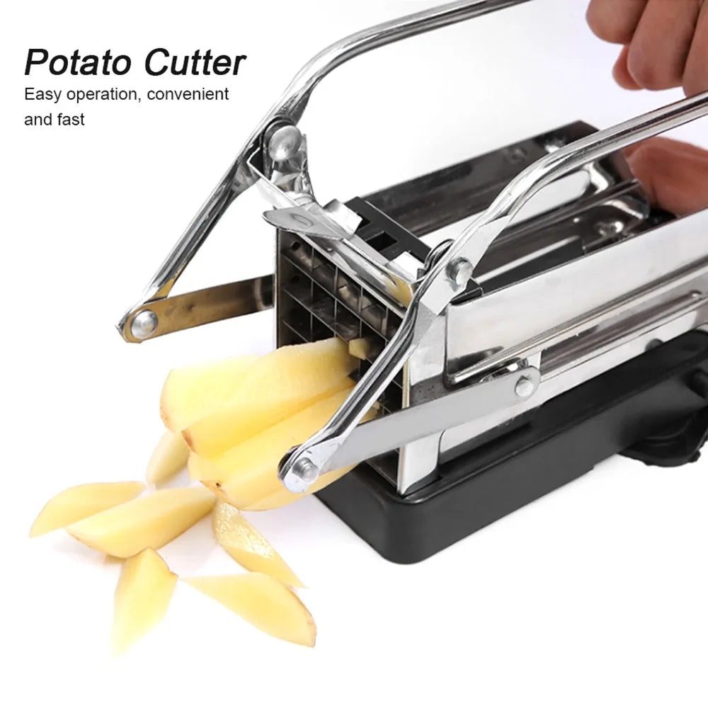 Stainless Steel Potato Cutter – Manual French Fries Slicer