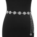 Women's Rose Chain Metal Belt – Gold & Silver Waist Chain