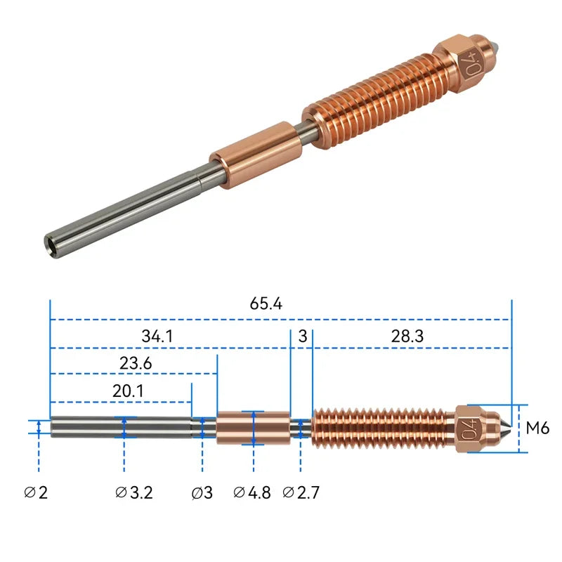 BEGRINT Hardened Steel Nozzle Kit – Titanium Hotend for Creality