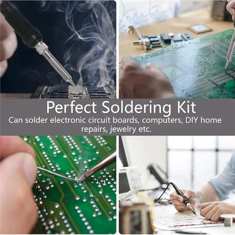 90W Digital Soldering Iron Heat Set Insert Tool Kit M2–M8