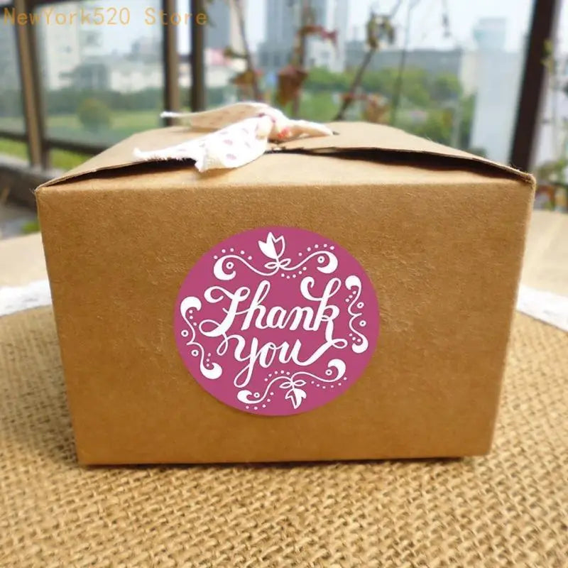 500Pcs Round Thank You Stickers | 12 Designs Gift Seal Labels
