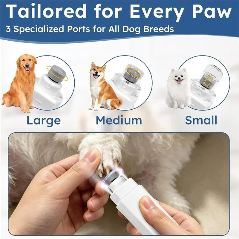 VIBE 5-Speed Dog Nail Grinder with LED Light & Screen