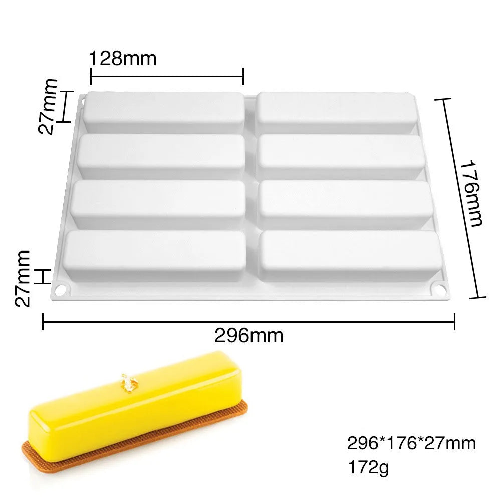 Silicone Cylinder Mousse Cake Mold – Non-Stick Baking Mold