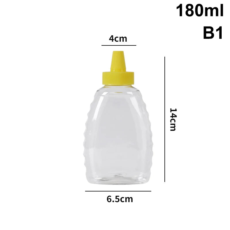 Reusable Squeeze Honey Bottle with Lid – 180–720ml PP
