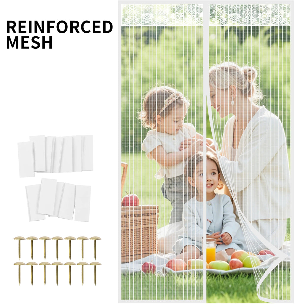 Magnetic Screen Door Curtain – Auto-Close Mosquito Net