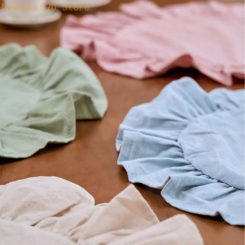 Ruffled Round Table Placemats Scalloped Edge – 2/4 Pack