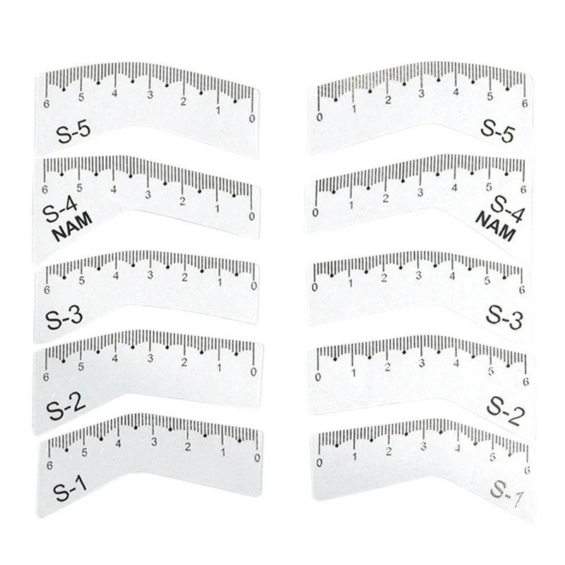 5-Pair Microblading Eyebrow Stencil Stickers – Brow Guide Kit