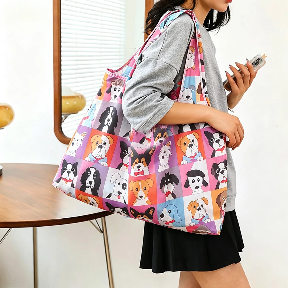 KindFuny Large Foldable Reusable Shopping Tote Bag – Eco