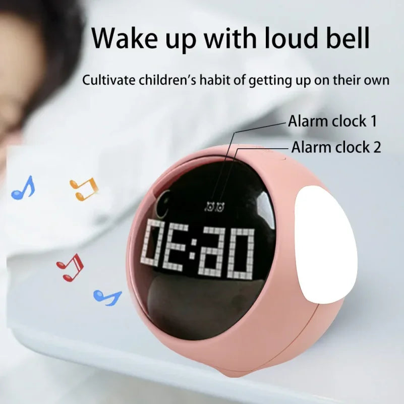 Kids LED Alarm Clock with Night Light & Thermometer