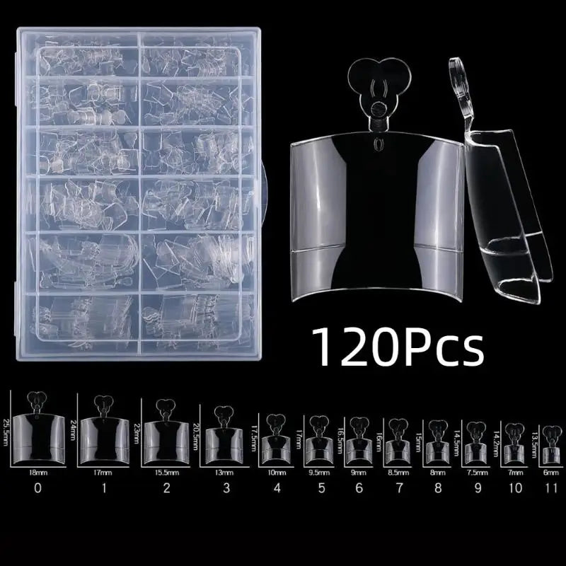 120/240pcs Fake Toe Nail Tips Transparent Square Press On Toenails