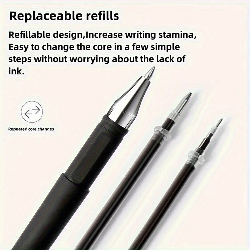 Quick-Drying Black Gel Pens 0.5mm Fine Tip – 5/10/20 Pack