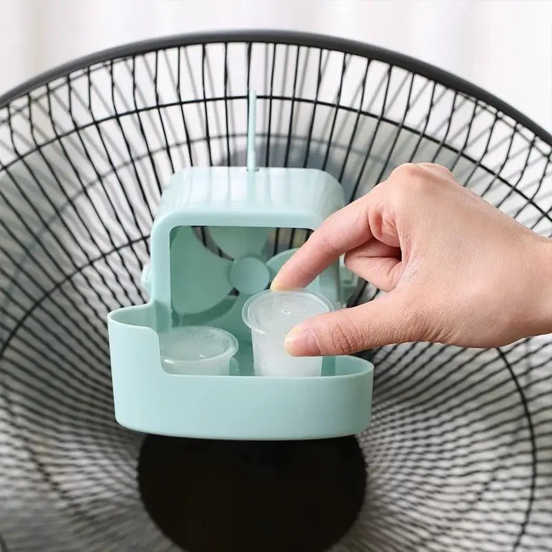 Fan Ice Cooling Attachment Box with Hook & 4 Ice Cups