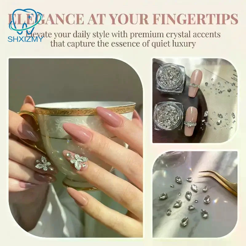 3D Nail Art Rhinestones – Heart & Butterfly Flatback Crystals