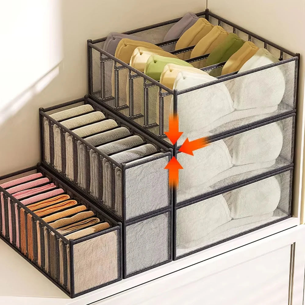 3-Piece Foldable Drawer Organizer – 30-Grid Wardrobe Storage Set