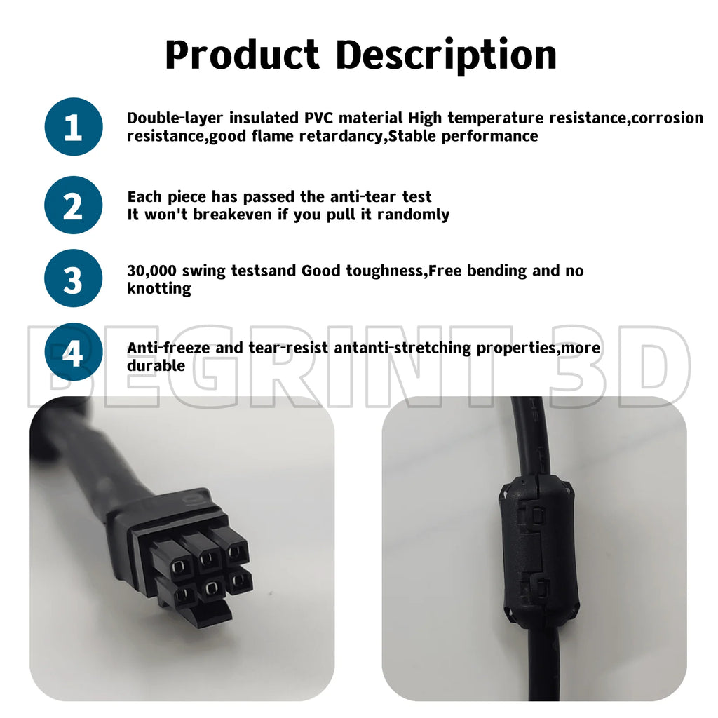 Bambu Lab X1/P1 6-Pin AMS HUB Data Cable 1.5M – BEGRINT