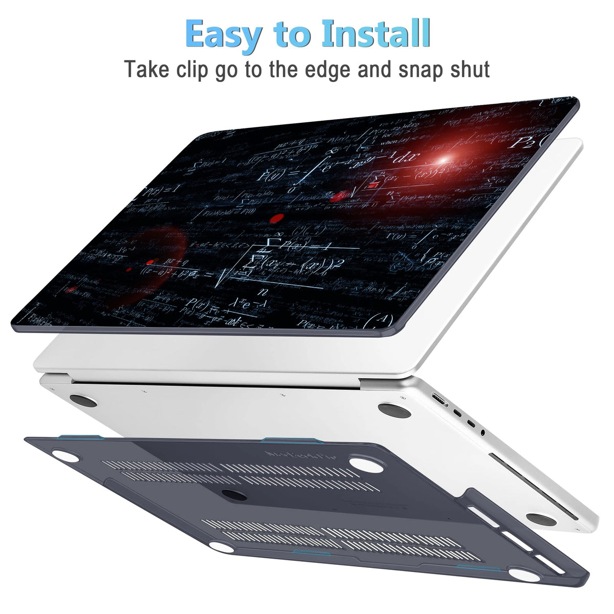 EGYAL Math Formula Hard Shell Case for MacBook Air M4 M3 M2 M1