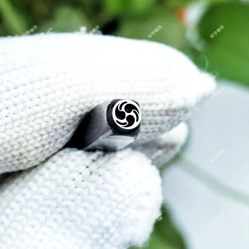 Cute Jiyan Pattern Steel Ring – Customizable Stainless Steel