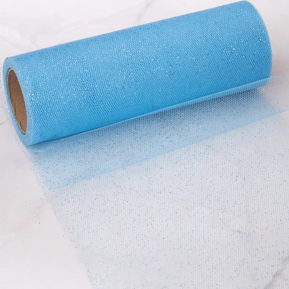 Glitter Sequin Mesh Tulle Fabric Roll 50 Yards DIY Decor Craft