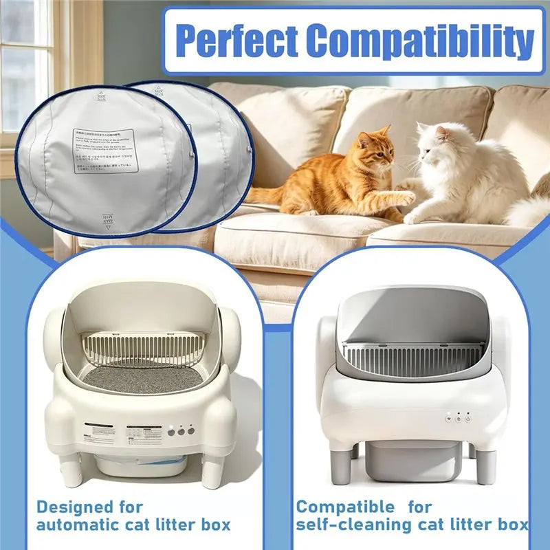 4-Pack Waterproof Cat Litter Box Replacement Liner Pads