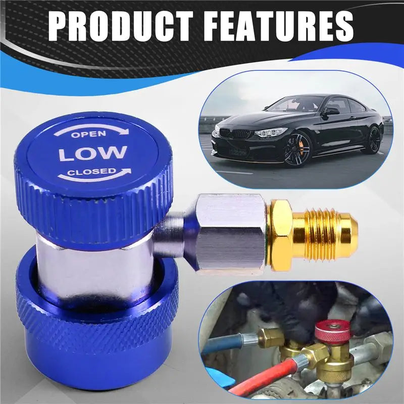 R134A Car AC Fluoride Converter Quick Coupler Adapter